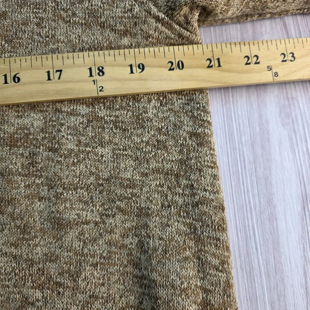 Chaps Sweater Men's M Brown 1/4 Zip Pullover Fleece Sweatshirt‎ Pockets Logo - Picture 9 of 10